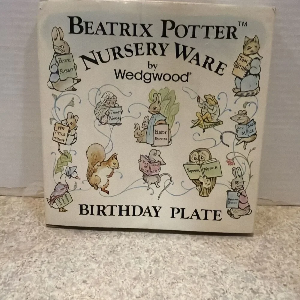 1981 Beatrix Potter Wedgwood Peter Rabbit 8.25'' Porcelain Birthday Plate